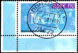 RFA Poste Obl Yv:1992 Mi:2160 Sozialverband VdK Hilfe Für Selbshilfe Coin De Feuille (TB Cachet à Date) - Used Stamps