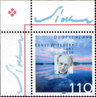 RFA Poste N** Yv:1964 Mi:2132 Ernst Wiechert Ecrivain Allemand Coin De Feuille - Unused Stamps