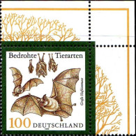 RFA Poste N** Yv:1916 Mi:2086 Bedrohte Tierarten Grosse Hufeisennase Coin De Feuille - Unused Stamps