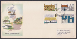 GB Great Britain 1970 Private FDC British Architecture, Wales, Northern Ireland, Scotland, England, First Day Cover - Brieven En Documenten