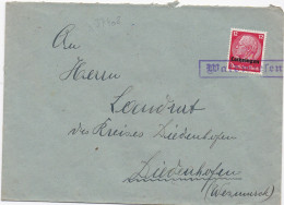 37408# HINDENBURG LOTHRINGEN LETTRE LAUNSTROFF Obl WALDWIESEN WALDWISSE MOSELLE THIONVILLE - Covers & Documents