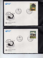 Iles Feroe -1990 -  2  FDC -   Batiments Postaux - Faroe Islands