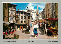 Marchés - Limoges - Rue De La Boucherie - Place Des Bancs - Multivues - CPM - Voir Scans Recto-Verso - Markets