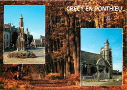 80 - Crecy En Ponthieu - Multivues - La Lanterne Des Morts - L église - Carte Neuve - CPM - Voir Scans Recto-Verso - Crecy En Ponthieu