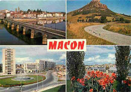 71 - Macon - Multivues - Fleurs - Flamme Postale - CPM - Voir Scans Recto-Verso - Macon