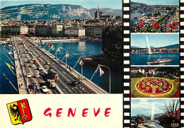 Suisse - GE Genève - Genève - Multivues - Blasons - Automobiles - CPM - Carte Neuve - Voir Scans Recto-Verso - Other & Unclassified