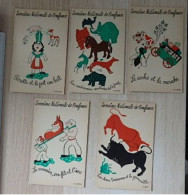 Semaine Nationale De L Enfance - Lot De 5 Cartes Postales - Sauvez L'Enfance - 1948 - Ed: F. Lesourt - 2 Scans - Sonstige & Ohne Zuordnung