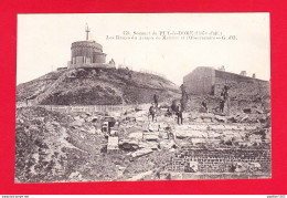 F-63-Puy De Dome-10PH17 Les Ruines Du Temple De Mercure Et L'observatoire Au Sommet, Animation, Cpa BE - Other & Unclassified