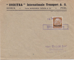 37412# HINDENBURG LOTHRINGEN LETTRE Obl WALDWIESEN 18 Juillet 1941 WALDWISSE MOSELLE THIONVILLE - Covers & Documents