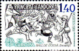 Andorre (F) Poste N** Yv:292 Mi:313 Europa Cept Ball De L'ossa Encamp - Ungebraucht