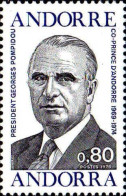 Andorre (F) Poste N** Yv:249 Mi:270 Président Georges Pompidou - Unused Stamps