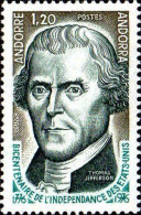 Andorre (F) Poste N** Yv:255 Mi:276 Thomas Jefferson - Unused Stamps