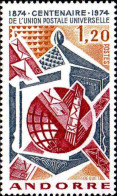 Andorre (F) Poste N** Yv:242 Mi:263 Centenaire De L'UPU - Unused Stamps