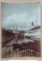 Ancienne Photo Originale Lucerne Luzern Suisse Eglise Et Quais Format 17X12 Belle Vue Animee Et Rare - Lieux