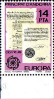 Andorre (E) Poste N** Yv:146 Mi:153 Europa Cept Nova Reforma 1866 Bord De Feuille - Neufs