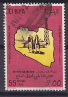 Libya 1968 Mi. 249, 55 M Internationale Messe, Tripoli Kamelreiter Flugzeug Ölbohrturm Landkarte Map - Libye
