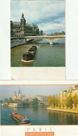 THEMES TRANSPORTS - BATEAUX - PENICHES - 2 CARTES - 75 PARIS - LA SEINE - 2 CARTES - Houseboats