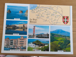 64 - Le Pays Basque - Carte Géographique Neuve - Hendaye - Biarritz - Saint Jean De Luz - Bayonne - Cartes Géographiques