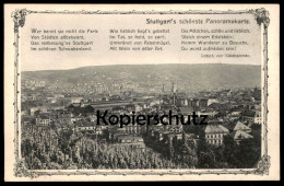 ALTE POSTKARTE STUTTGART STUTTGART'S SCHÖNSTE PANORAMAKARTE DIE MÄDCHEN GLEICH EINEM EDELSTEIN Ansichtskarte AK Postcard - Stuttgart