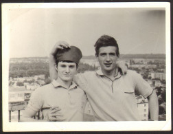 Young Men Guys Affectionate Embraced Gay Int Old Photo 9x12cm #40680 - Anonymous Persons