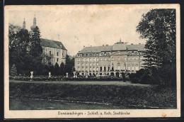 AK Donaueschingen, Schloss U. Kath. Stadtkirche  - Donaueschingen