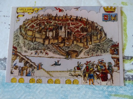 Cp Carcassonne En 1490   La Cité Vieille Gravure - Carcassonne