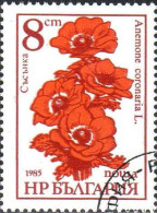 Bulgarie Poste Obl Yv:3023-3025 Fleurs (Beau Cachet Rond) - Oblitérés