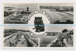 C007672 Good Luck From Paignton. L. 1823. Valentines. RP. 1957. Multi View - World