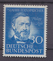 BRD 161, Ungebraucht *, 75 Jahre Telefon In Deutschland 1952 - Unused Stamps