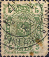 Finlande Poste Obl Yv:  21 Mi:20 Lion Héraldique Armoiries (TB Cachet Rond) - Gebraucht