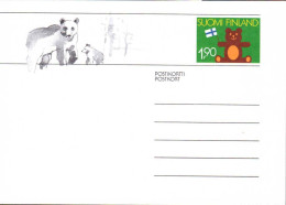 Finlande Entier-P N** (   8-1) Postikortti Postkort Ourson 1,90 - Postwaardestukken