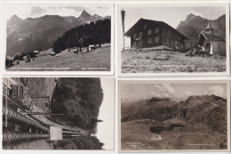 VIER ALTE ANSICHTSKARTEN VORARLBERG - PARTHENNEN - MANTSCHWITZ - TSCHAGGUNS - TILISUNA HÜTTE - Other & Unclassified