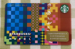 China 2019 Starbucks Card, Marni,used - Cartes Cadeaux