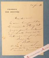 ● L.A.S 1876 Paul BETHMONT Chambre Des Députés - Né Vitry-sur-Seine - Billet Lettre Autographe - Politisch Und Militärisch