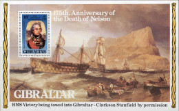 Gibraltar Bloc N** Yv: 6 Mi:7 175th. Anniversary Of The Dead Of Nelson - Gibraltar