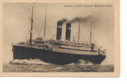 Anvers    SS. Lapland. Red Star Line - Antwerpen