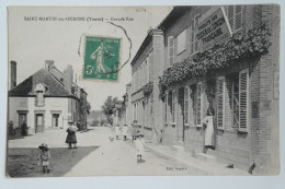 Cpa 1916 ST SAINT MARTIN Sur OUANNE Yonne Grande Rue - MAY16 - Sonstige & Ohne Zuordnung