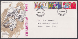 GB Great Britain 1969 Private FDC Christmas, Christianity, Christian, Religious Art, Drawing, Nativity First Day Cover - Briefe U. Dokumente