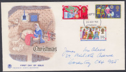 GB Great Britain 1969 Private FDC Christmas, Christianity, Christian, Religious Art, Sheep, Nativity First Day Cover - Lettres & Documents