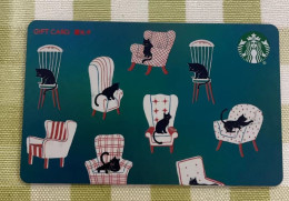 China 2019 Starbucks Card, Cats,used,code 03 - Gift Cards