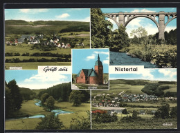 AK Büdingen / Westerwald, Gesamtansicht, Viadukt, Kirche & Erbach  - Autres & Non Classés
