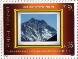 Mt. Lhotse Golden Jubilee Postage Stamp 2006 Nepal MNH - Autres & Non Classés