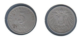 Allemagne  5 Pfennig 1921 A, Fer, KM# 19, Deutsches Reich, - 5 Pfennig