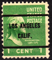 USA Precancels 1938 Sc804 1c Washington. CA. LOS ANGELES / CALIF. - Precancels