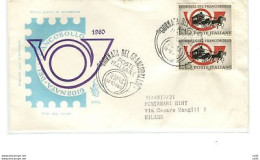 Italia FDC Venetia 1960 Giornata Del Francobollo Coppia Non Viaggiata - FDC