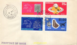 732778 MNH BARBADOS 1974 100 ANIVERSARIO DE LA UNION POSTAL UNIVERSAL - Barbades (...-1966)
