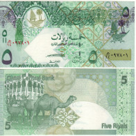 QATAR  5 Riyals    P29   (ND  2008)    "  National Museum, Antelopes, Camel "  UNC - Qatar