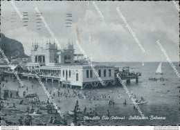 Ch189 Cartolina Mondello Lido Palermo Stabilimento Balneare Palermo Piega - Palermo