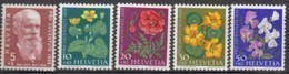 SCHWEIZ  687-691,  Postfrisch **, Pro Juventute 1959, Wiesen- Und Gartenblumen - Unused Stamps