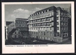 AK Wuppertal-Elberfeld, Das Krankenhaus St. Marienheim, Ansicht Gartenstrasse  - Wuppertal